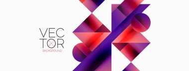 Parlak daire, kare, üçgen minimalist geometrik arkaplanı şekillendirir. Gösterişli, çağdaş tasarım dijital tasarımlar, sunumlar, web sitesi afişleri, sosyal medya paylaşımları için biraz sofistike