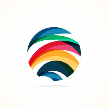 Soyut çember logosu - minimalist amblem, zamansız ve evrensel daire şekli. Benzersiz logo markaların ve kavramların aralığını temsil ediyor, basitliği ve yaratıcılığı tek ve ikonik bir resimde özetliyor