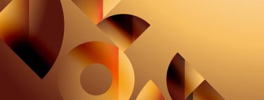 Basit geometrik formlar - dinamik geometrik soyut arkaplan. Duvar kağıdı, afiş, arkaplan, iniş sayfası, duvar sanatı, davetiye, baskılar, posterler için görsel senfoni