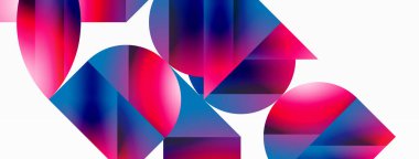 Serene gradyan şablonu. Çemberler ve üçgenler minimalist mükemmellikte karışıyor. Biçim ve renklerin nazik bir şekilde birleşmesi dengeli ama büyüleyici bir zemin oluşturur, modern karmaşıklığı somutlaştırır.