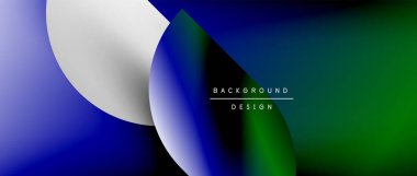 Posterler, kapaklar, afişler, broşürler, web siteleri için parlak renk çemberi ve yuvarlak element minimal geometrik soyut arkaplan