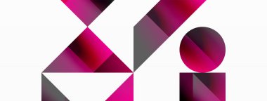 Parlak daire, kare, üçgen minimalist geometrik arkaplanı şekillendirir. Gösterişli, çağdaş tasarım dijital tasarımlar, sunumlar, web sitesi afişleri, sosyal medya paylaşımları için biraz sofistike