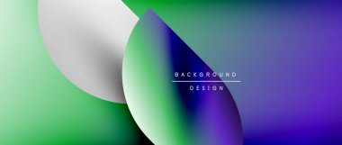 Daireler ve eğimli yuvarlak şekiller. Asgari soyut arkaplan, yuvarlak geometrik şekiller, temiz ve yapılandırılmış tasarım