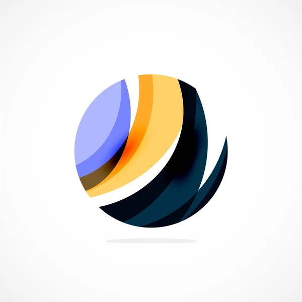 Abstracte Cirkel Logo Dynamische Esthetiek Eenvoud Suggereert Connectiviteit Vloeibaarheid Energie — Stockvector