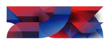 Geometrik füzyon - üçgenlerin soyut harmonisi ve minimalist arkaplan tasarımında daireler. Duvar kağıdı, afiş, arkaplan, iniş sayfası, duvar sanatı, davetiye, baskı için şekil ve satır tasarımı