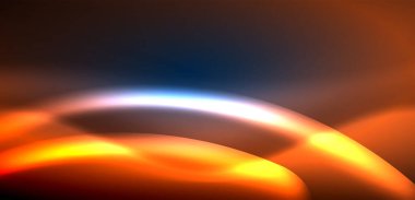 Neon ışıklarının ruhani parıltısında dinamik dalgalar. Hareket akışkanlığı ile neonun ışıl ışıl cazibesini birleştiren kavram, hem canlılığı hem de gelecekteki karmaşıklığı somutlaştıran büyüleyici arka plan.