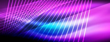 Neon ışıklı çizgi vektörleri: canlı renkler, parlak çizgiler. Neon tabelalardan esinlenerek büyüleyici bir tasarım. Web siteleri, reklamlar ve daha fazlası için elektrik enerjisi