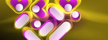 Neon dairesi soyut arkaplan. Duvar kağıdı, afiş, sunum, arkaplan şablonu