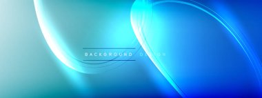 Vektör soyut arkaplan - sıvı gradyan üzerinde sıvı şeffaf kabarcık şekilleri gölgeler ve ışık efektleri