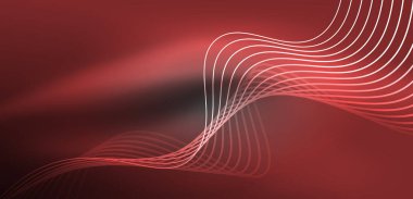 Soyut arkaplan neon dalgası. Duvar kağıdı, afiş, arkaplan, iniş sayfası, duvar resimleri, davetiyeler, posterler için yüksek teknoloji tasarımı