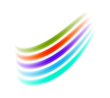 Herhangi bir projeye renk katmak için mükemmel, dinamik bir kompozisyonda düzenlenmiş gökkuşağı renkli çizgileri içeren canlı ve oyuncu bir tasarım.