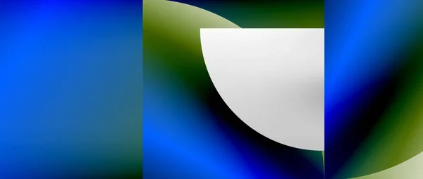 Heller Farbkreis Und Rundes Element Minimaler Geometrischer Abstrakter Hintergrund Für — Stockvektor