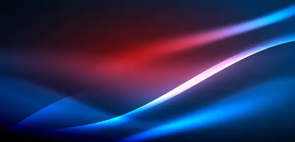 Dynamische Golven Etherische Gloed Van Neon Lichten Concept Combineert Vloeibaarheid — Stockvector