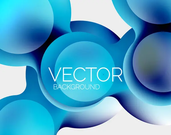Beautiful Flowing Shapes Circles Abstract Background Liquid Color Bubble Composition Vector Graphics
