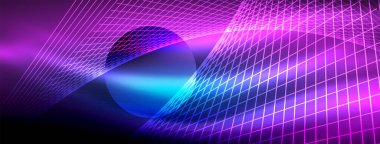 Neon ışıklı çizgi vektörleri: canlı renkler, parlak çizgiler. Neon tabelalardan esinlenerek büyüleyici bir tasarım. Web siteleri, reklamlar ve daha fazlası için elektrik enerjisi