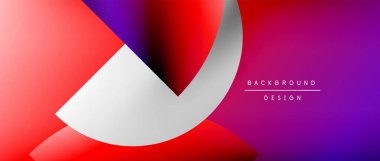 Posterler, kapaklar, afişler, broşürler, web siteleri için parlak renk çemberi ve yuvarlak element minimal geometrik soyut arkaplan