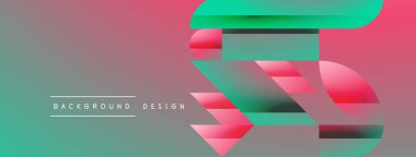 Basit geometrik formlar - dinamik geometrik soyut arkaplan. Duvar kağıdı, afiş, arkaplan, iniş sayfası, duvar sanatı, davetiye, baskılar, posterler için görsel senfoni