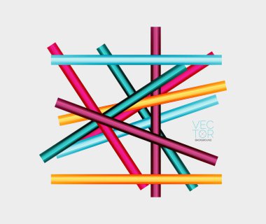 Soyut renk düz çizgi vektör arkaplanı