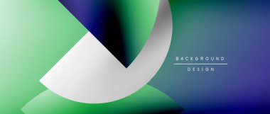 Posterler, kapaklar, afişler, broşürler, web siteleri için parlak renk çemberi ve yuvarlak element minimal geometrik soyut arkaplan