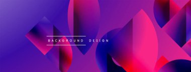 Basit geometrik formlar - dinamik geometrik soyut arkaplan. Duvar kağıdı, afiş, arkaplan, iniş sayfası, duvar sanatı, davetiye, baskılar, posterler için görsel senfoni