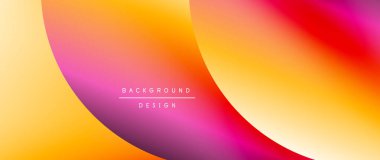 Posterler, kapaklar, afişler, broşürler, web siteleri için parlak renk çemberi ve yuvarlak element minimal geometrik soyut arkaplan