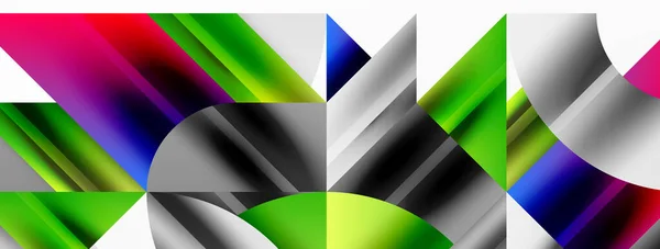 Abstract Geometric Shapes Symbolizing Creative Technology Digital Art Social Communication — Stock Vector