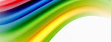 Gökkuşağı rengi ipekten bulanık arka plan beyaz, göz kamaştırıcı bir şekilde canlı arkaplan. Göz kamaştırıcı renk karışımı gökkuşağını, ipeksi ve zarif dalgalı deseni anımsatıyor.