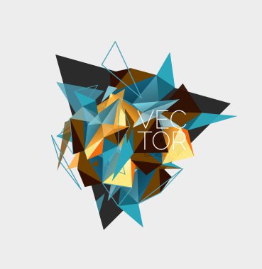 Üçgen mozaik bileşimi geometrik soyut arkaplan, dinamik ve yapılandırılmış görsel deneyim