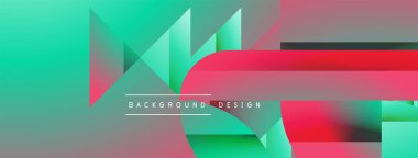 Basit geometrik formlar - dinamik geometrik soyut arkaplan. Duvar kağıdı, afiş, arkaplan, iniş sayfası, duvar sanatı, davetiye, baskılar, posterler için görsel senfoni