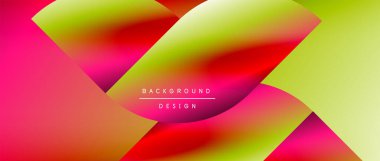 Posterler, kapaklar, afişler, broşürler, web siteleri için parlak renk çemberi ve yuvarlak element minimal geometrik soyut arkaplan