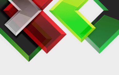 Ok kare geometrik vektör soyut arkaplan