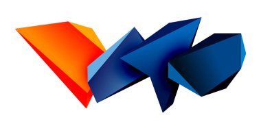 Vektör 3d düşük polimetrik üçgen geometrik tasarım elementleri