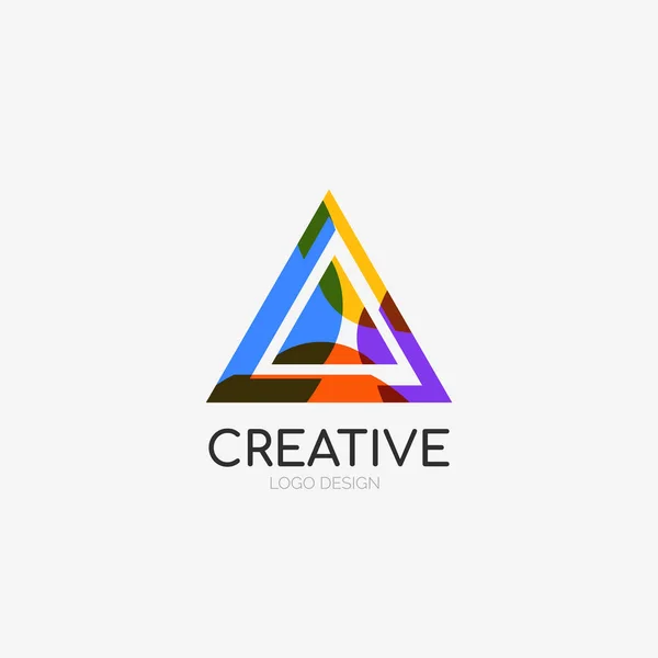 Driehoek Abstract Logo Zakelijk Embleem Pictogram — Stockvector