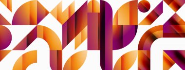 Üçgen ve daire minimalist kompozisyonu. Duvar kağıdı, afiş, arkaplan, iniş sayfası, duvar sanatı, davetiye, baskılar için büyüleyici görsel tasarım geometrik ahenkle buluşur