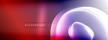 Vektör soyut arkaplan - sıvı gradyan üzerinde sıvı şeffaf kabarcık şekilleri gölgeler ve ışık efektleri