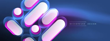 Neon dairesi soyut arkaplan. Duvar kağıdı, afiş, sunum, arkaplan şablonu