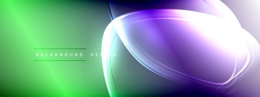 Vektör soyut arkaplan - sıvı gradyan üzerinde sıvı şeffaf kabarcık şekilleri gölgeler ve ışık efektleri