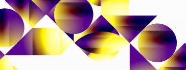 Minimalizm, gradyan cazibesiyle buluşur. Geometrik şekiller sakin bir arka planda birbirine dolanır. İnce renkler birleşir, dinamik bir tuval oluşturur, modern estetiğin kanıtıdır.