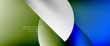 Posterler, kapaklar, afişler, broşürler, web siteleri için parlak renk çemberi ve yuvarlak element minimal geometrik soyut arkaplan