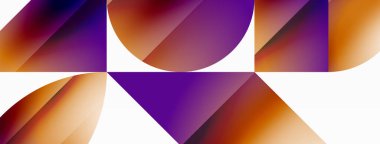 Serene gradyan şablonu. Çemberler ve üçgenler minimalist mükemmellikte karışıyor. Biçim ve renklerin nazik bir şekilde birleşmesi dengeli ama büyüleyici bir zemin oluşturur, modern karmaşıklığı somutlaştırır.