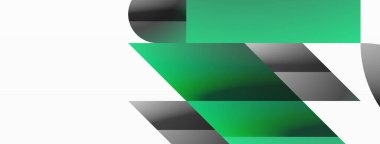 Dijital tasarımlar, sunumlar, web sitesi afişleri, sosyal medya paylaşımları için çok yönlülük ve görsel cazibe sağlayan, minimalist soyut tuval üzerinde geometrik biçimlerin Amalgamatasyonu