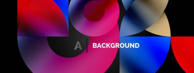 Çember ve üçgen soyut arkaplan. Yaratıcı teknoloji, dijital sanat, sosyal iletişim ve modern bilim kavramı. Posterler, kapaklar, afişler, broşürler ve web siteleri için ideal