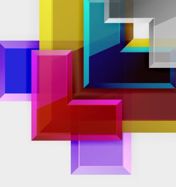 Ok kare geometrik vektör soyut arkaplan