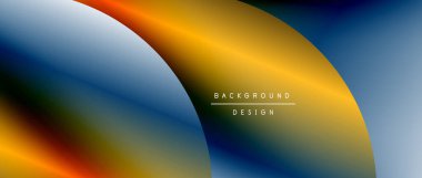 Posterler, kapaklar, afişler, broşürler, web siteleri için parlak renk çemberi ve yuvarlak element minimal geometrik soyut arkaplan