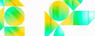 Serene gradyan şablonu. Çemberler ve üçgenler minimalist mükemmellikte karışıyor. Biçim ve renklerin nazik bir şekilde birleşmesi dengeli ama büyüleyici bir zemin oluşturur, modern karmaşıklığı somutlaştırır.