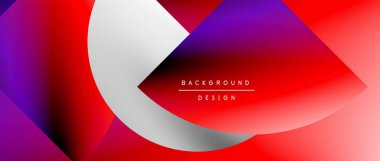 Posterler, kapaklar, afişler, broşürler, web siteleri için parlak renk çemberi ve yuvarlak element minimal geometrik soyut arkaplan