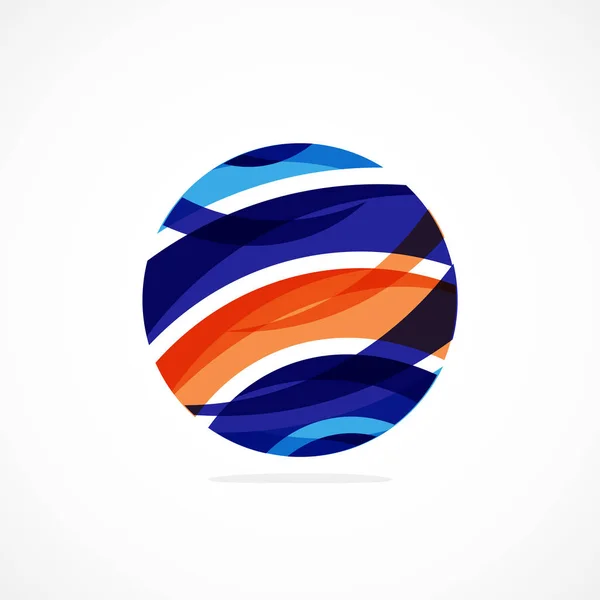 Logo Lingkaran Abstrak Estetika Dinamis Kesederhanaan Menunjukkan Konektivitas Fluiditas Dan - Stok Vektor