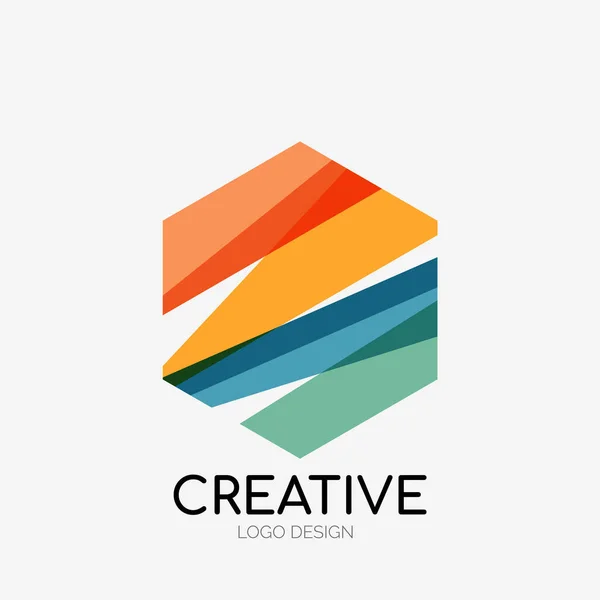 Design Logo Abstrait Moderne Art Vectoriel Géométrique Propre Chevauchement Des — Image vectorielle