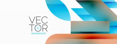 Dinamik soyut vektör arkaplanı. Dairelerin, karelerin ve üçgenlerin uyumlu birleşimi. Geometrik elementler büyüleyici bir zemin oluşturmak için birbirine dolanır. Her şekil biçimlerin kaleydoskopuna katkıda bulunur