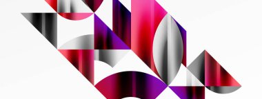 Yaratıcı teknolojiyi, dijital sanatı, sosyal iletişimi ve modern bilimi sembolize eden soyut geometrik şekiller. Posterler, kapaklar, afişler, broşürler ve web siteleri için ideal